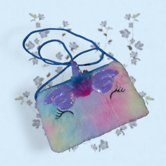 Sequins soft plush tie dye unicorn girls - Picture 1 of 8